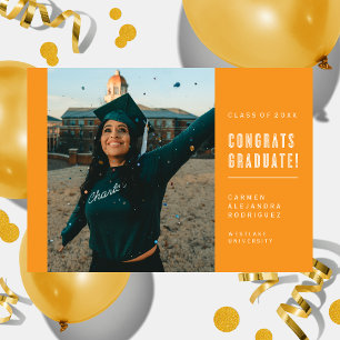 MODERNE MINIMALISTISCHE GLÜCKWUNSCH GRADUATE INVIT EINLADUNG