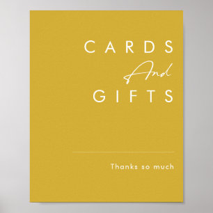 Moderne Minimalistische Gold Cards und Geschenke-Z Poster