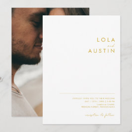 Moderne Minimalistische Gold Schriftart Lässige Fo Einladung