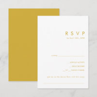 Moderne Minimalistische Gold Song Request RSVP Car