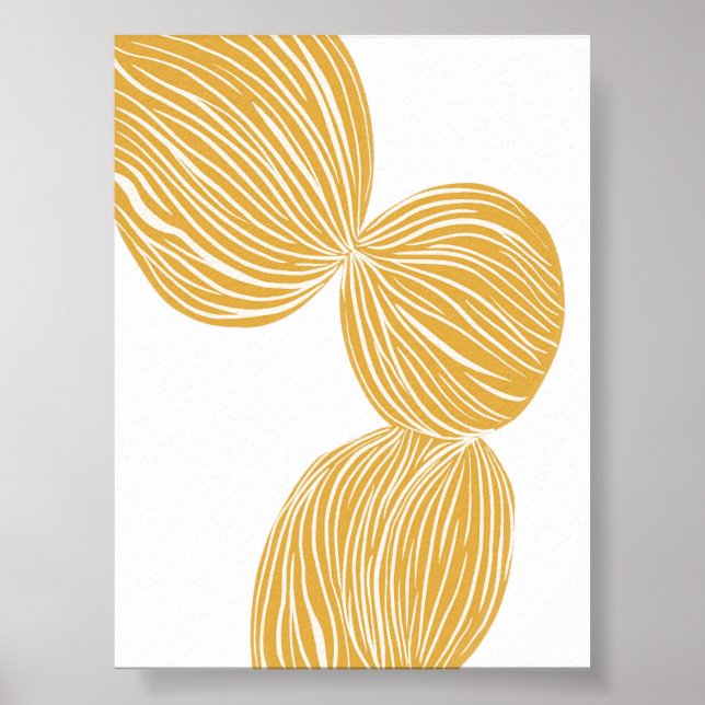 Moderne Minimalistische Goldgelbe Mauer Poster (Vorne)