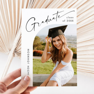 Moderne Minimalistische Grad-FOTO-Graduierungspart Einladung