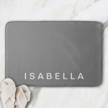Moderne Minimalistische Graue Personalisierte Name