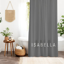 Moderne Minimalistische Graue Personalisierte Name