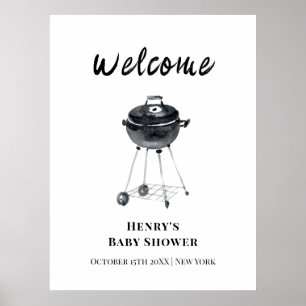 Moderne Minimalistische GRILLEN Grill Kinderdusche Poster