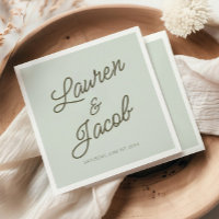 Moderne Minimalistische Grüne Hochzeit