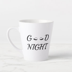Moderne Minimalistische Gute-Nacht-Wimpern-Ästheti Milchtasse