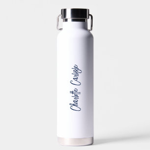 Moderne minimalistische handgeschriebene Schrift Trinkflasche