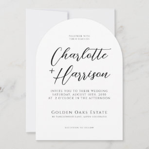 Moderne Minimalistische handgeschriebene Script-Ar Einladung