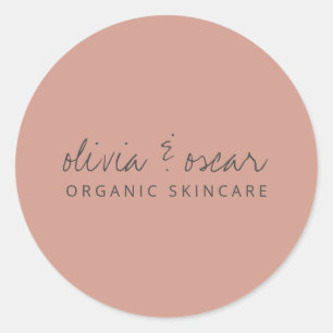 Moderne Minimalistische handgeschriebene Script-Du Runder Aufkleber