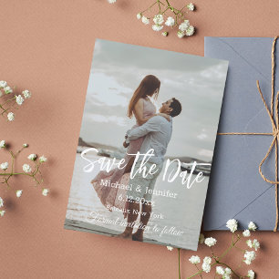 moderne minimalistische Handschrift-Schriftart Fot Save The Date