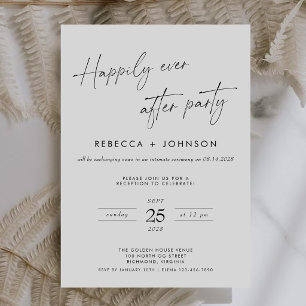 Moderne Minimalistische Happily Ever After Party H Einladung