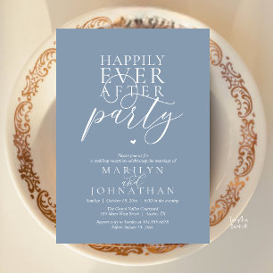 Moderne Minimalistische Happy End Party-Rezeption Einladung