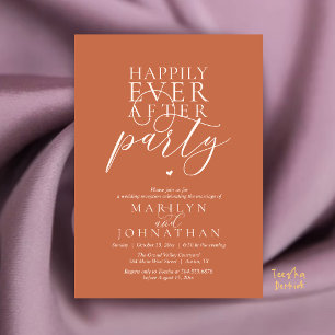 Moderne Minimalistische Happy End Party-Rezeption Einladung