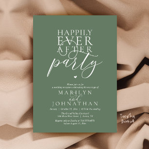 Moderne Minimalistische Happy Ever After Party-Rez Einladung