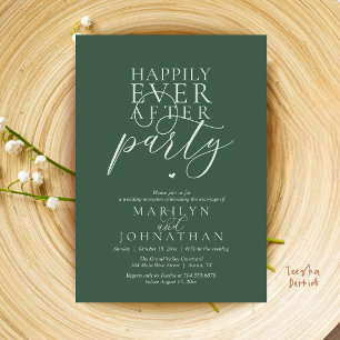 Moderne Minimalistische Happy Ever After Party-Rez Einladung