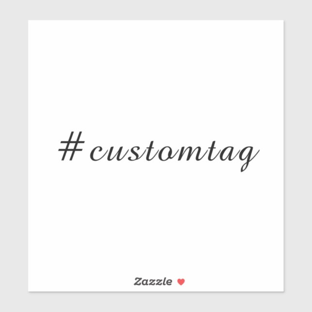 Moderne Minimalistische Hashtag-Design Aufkleber (Blatt)