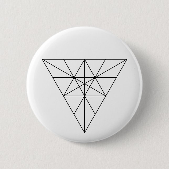Moderne Minimalistische Heilige Geometrie Abstrakt Button (Vorderseite)