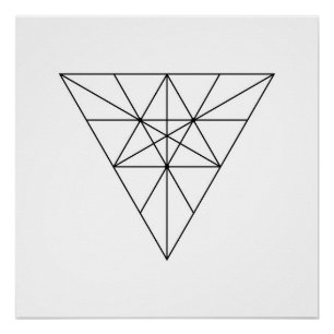 Moderne Minimalistische Heilige Geometrie Abstrakt Poster