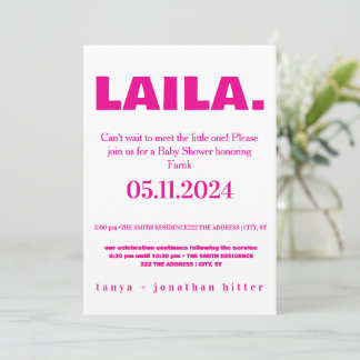 Moderne minimalistische hellblaue Babyparty-Einlad Einladung