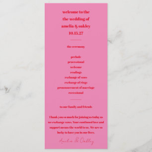 Moderne Minimalistische, hellrosa rote Tal Programm