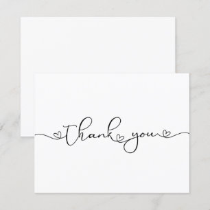 Moderne Minimalistische Herzkarte Dankeskarte