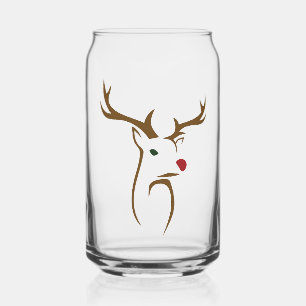 Moderne Minimalistische Hirschline Weihnachten Dosenglas