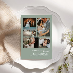 Moderne Minimalistische Hochzeit Dankeschön Card Dankeskarte