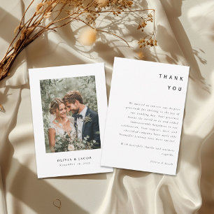 Moderne Minimalistische Hochzeit Dankeschön Card Dankeskarte