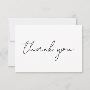 Moderne Minimalistische Hochzeit Dankeschön Card Dankeskarte