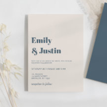 Moderne Minimalistische Hochzeit der Navy