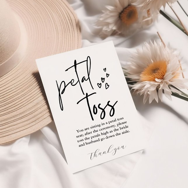 Moderne Minimalistische Hochzeit: Die Petal Toss K Einladung (Von Creator hochgeladen)