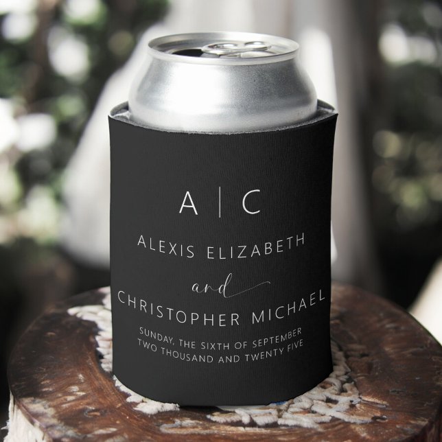 Moderne Minimalistische Hochzeit Dosenkühler (Von Creator hochgeladen)