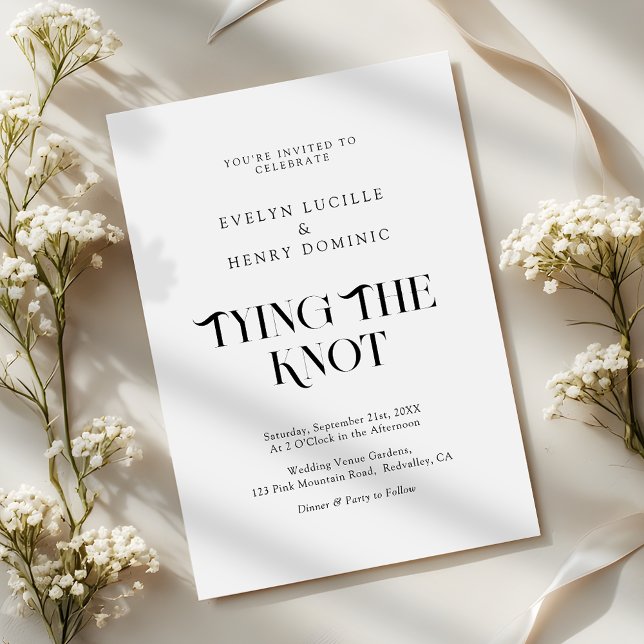 Moderne Minimalistische Hochzeit Einladung (Von Creator hochgeladen)