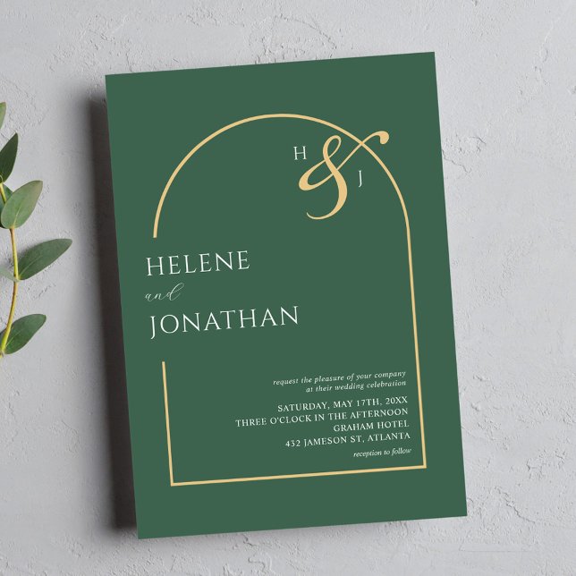 Moderne Minimalistische Hochzeit Einladung (Modern Minimalist Elegant Wedding Invitation)