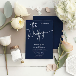 Moderne Minimalistische Hochzeit Einladung