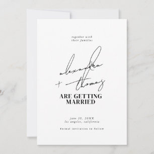 Moderne Minimalistische Hochzeit Einladung