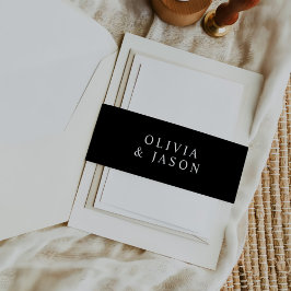 Moderne Minimalistische Hochzeit Einladungsbanderole