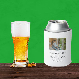 Moderne Minimalistische Hochzeit Elegantes Foto Dosenkühler