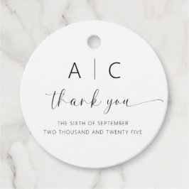 Moderne Minimalistische Hochzeit Geschenkanhänger