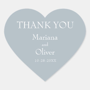Moderne Minimalistische Hochzeit Herz-Aufkleber