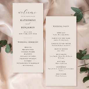 Moderne Minimalistische Hochzeit in Schwarz und El Programm