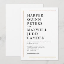 Moderne Minimalistische Hochzeit in Schwarz und We