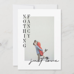 Moderne Minimalistische Hochzeit mit einfachem Fot Einladung