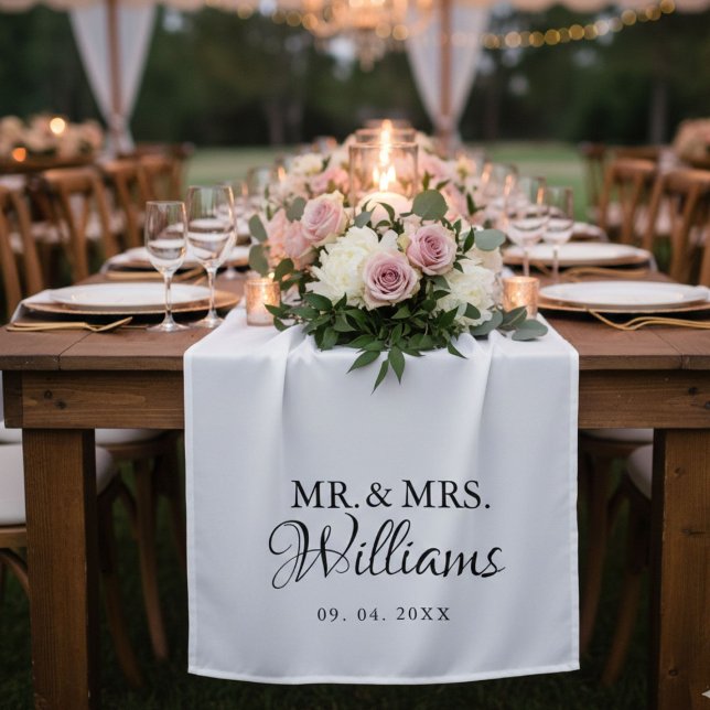 Moderne minimalistische Hochzeit personalisiertes  Wandteppich (Von Creator hochgeladen)