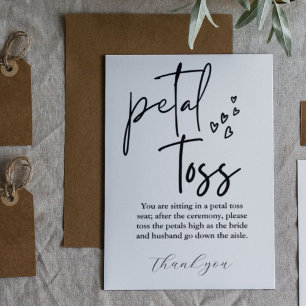 Moderne Minimalistische Hochzeit: Petal Toss Encl Begleitkarte