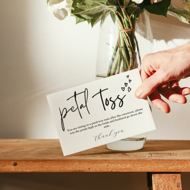Moderne Minimalistische Hochzeit: Petal Toss Encl Begleitkarte (Von Creator hochgeladen)