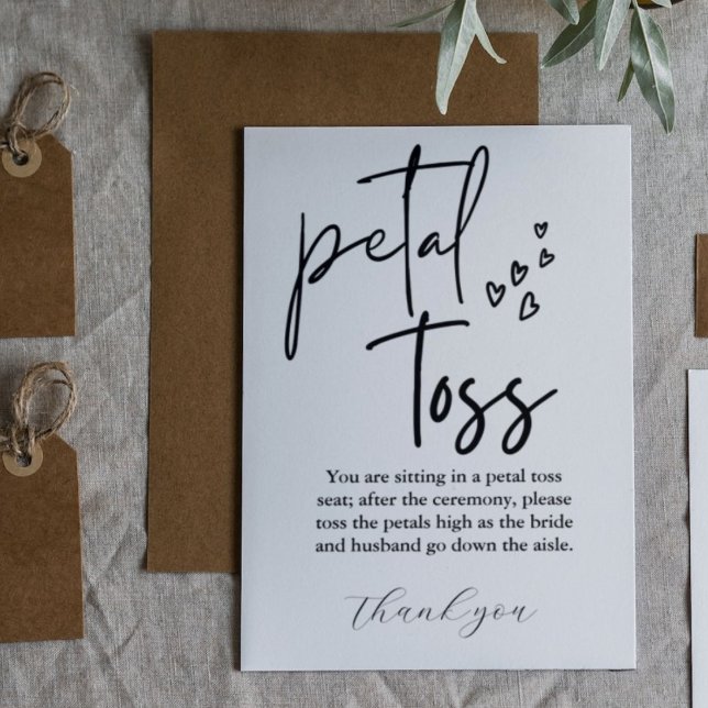 Moderne Minimalistische Hochzeit: Petal Toss Encl Begleitkarte (Von Creator hochgeladen)