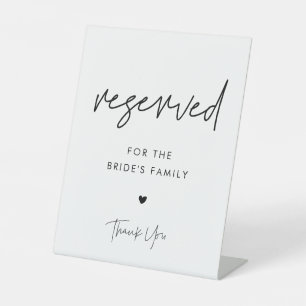 Moderne Minimalistische Hochzeit reserviert für di Sockelschild