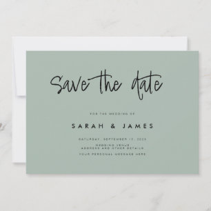 Moderne Minimalistische Hochzeit retten das Datum  Save The Date